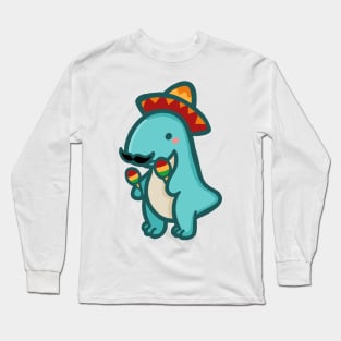 Mexican T-Rex, cute Dino, Dinosaur Long Sleeve T-Shirt